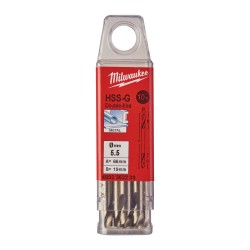 KRÓTKIE WIERTŁA DO METALU - 10 SZTUK MILWAUKEE HSS-G