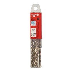 KRÓTKIE WIERTŁA DO METALU - 10 SZTUK MILWAUKEE HSS-G