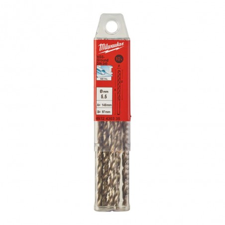 Wiertło do metalu długie HSS-G 5,5x139x91 mm Milwaukee 10 szt.