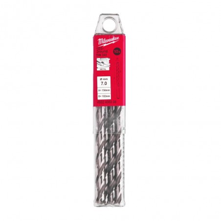 KRÓTKIE WIERTŁA DO METALU - 10 SZTUK MILWAUKEE HSS-G