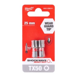 Bity Shockwave TX50 25mm Milwaukee 2 szt.