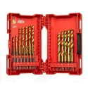 Wiertła do metalu Shockwave HSS-G TiN Milwaukee 19 szt.