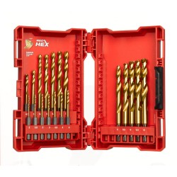 Wiertła do metalu Shockwave HSS-G TiN Milwaukee 19 szt.