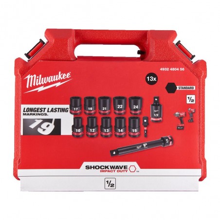 Zestaw nasadek udarowych 1/2'' Milwaukee 13 szt.