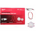 Zestaw BHP dekarz - okulary, stopery, półmaska Milwaukee