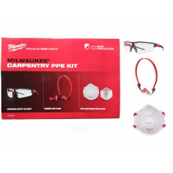 Zestaw BHP dekarz - okulary, stopery, półmaska Milwaukee