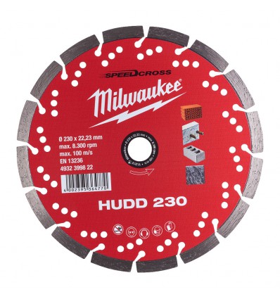 Tarcza tnąca diamentowa 230 mm SpeedCross HUDD Milwaukee