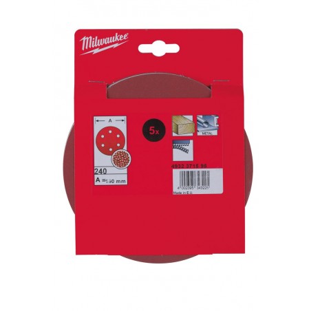 5 SZTUK PAPIERU ŚCIERNEGO Ø 125 MM