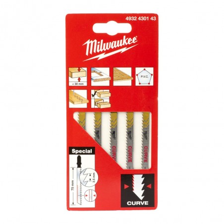 Brzeszczot do cięcia po łuku 75 mm Milwaukee, 5 szt