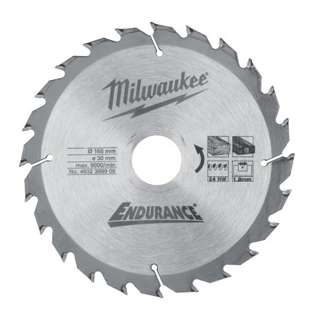 Tarcza tnąca do drewna 165x30 mm Milwaukee WCSB