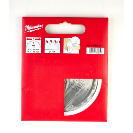 Tarcza tnąca do drewna 165x30 mm Milwaukee WCSB