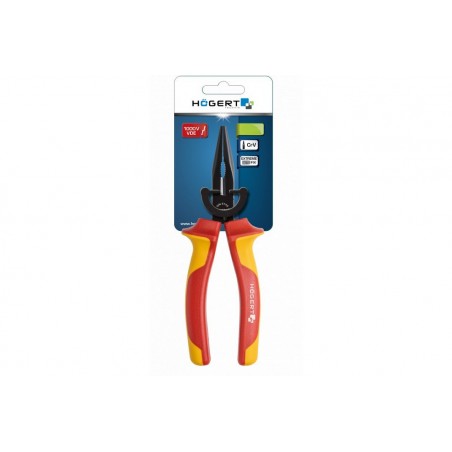 Szczypce wydłużone wygięte 160 mm 1000V VDE Hogert HT1P919