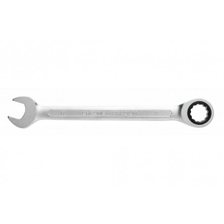Klucz płasko oczkowy z grzechotką ze stali CrV 14 mm 72T Hogert HT1R014