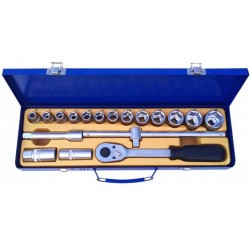 Zestaw 18 części kluczy nasadowych 1/2" S&R Power w walizce