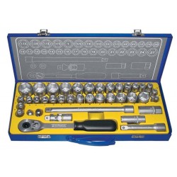 Zestaw 39 części kluczy nasadowych 1/2" S&R Power w walizce
