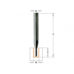 Frez prosty długi do drewna 3x60x11 mm CMT