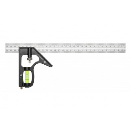 Kątownik stolarski z poziomicą 300 mm Hogert HT4M217