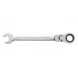 Klucz płasko oczkowy ze stali CrV z przegubem 11 mm 72T Hogert HT1R051