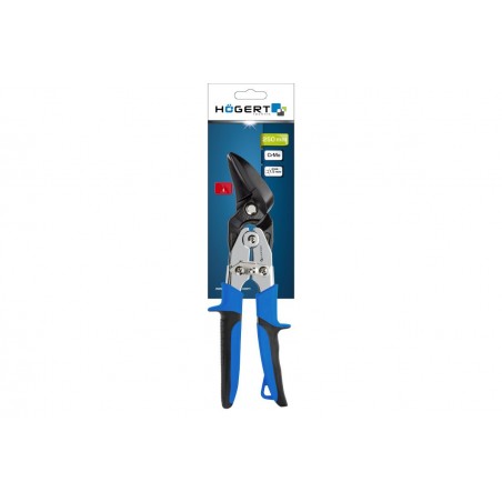 Nożyce do blachy 250 mm odgięte lewe CrMo Hogert HT3B504
