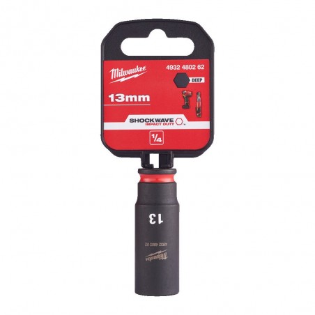 Nasadka udarowa 13 mm 1/4'' długa Milwaukee