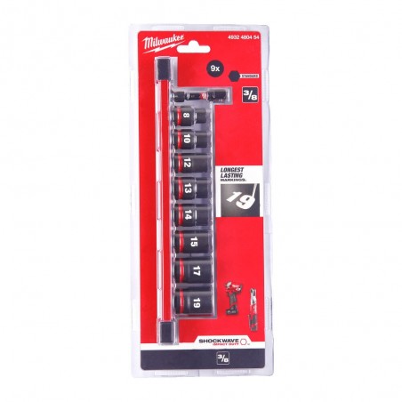 Zestaw nasadek udarowych 3/8'' Milwaukee 9 szt.