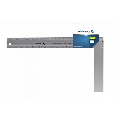 Kątownik stolarski aluminiowy 250×190 mm Hogert HT4M202