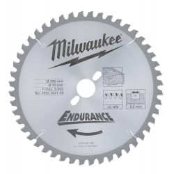 Tarcza do drewna 250x30x42 z węglikiem Milwaukee