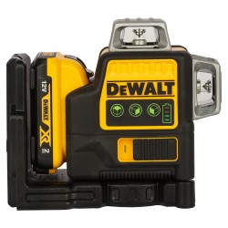 Krzyżowy laser liniowy 12V 3x360 zielony DeWalt DCE089D1G-QW