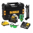 Krzyżowy laser liniowy 12V 3x360 zielony DeWalt DCE089D1G-QW