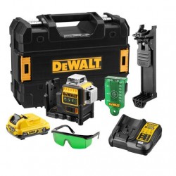Krzyżowy laser liniowy 12V 3x360 zielony DeWalt DCE089D1G-QW