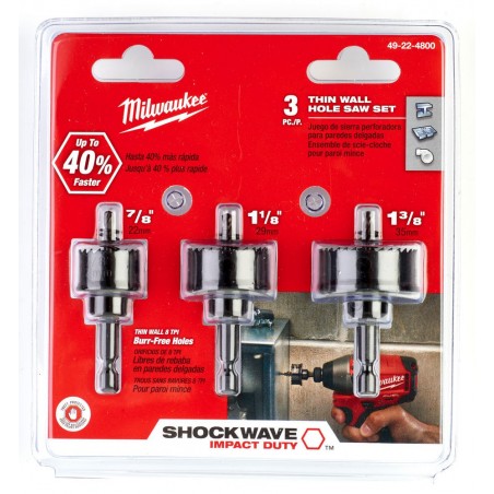 Zestaw udarowych pił walcowych 1/4'' Hex Milwaukee
