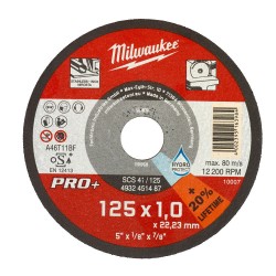 Tarcza cienka do cięcia metalu 22.2x125 mm SCS 41 / 125 Milwaukee