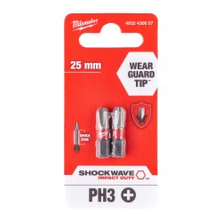 Bit udarowy 25 mm PH 3 Shockwave Heavy Duty Milwaukee