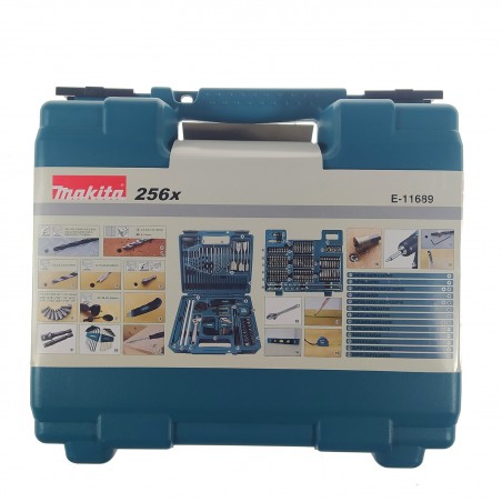 Zestaw wierteł, bitów i akcesoriów Makita E-11689, 256 elementów