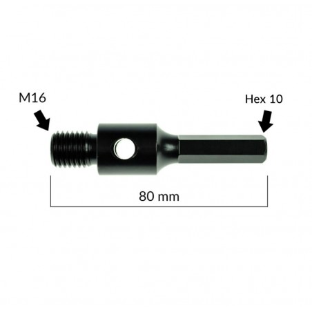 Adapter M16/1/2" 80 mm TITANIUM