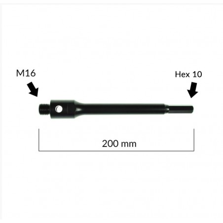 Adapter M16 Hex10 200mm TITANIUM