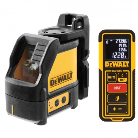 Laser krzyżowy zielony + dalmierz DeWalt DW0889CG