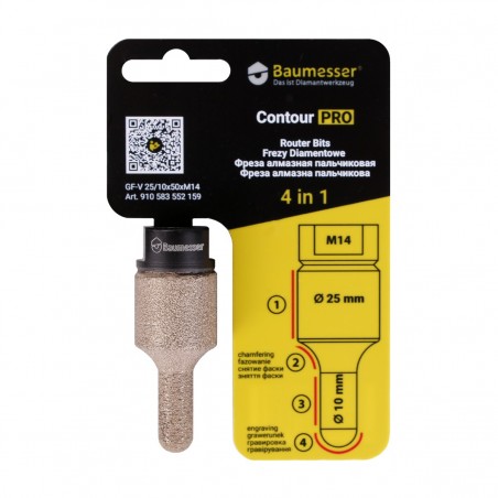 Frez diamentowy 25mm M14 DISTAR Contour PRO