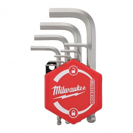 Zestaw kluczy imbusowych 1,5-10mm Hex Milwaukee, 9 szt