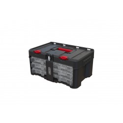Skrzynka na narzędzia z 3 organizerami Keter Stack'N'Roll 253380