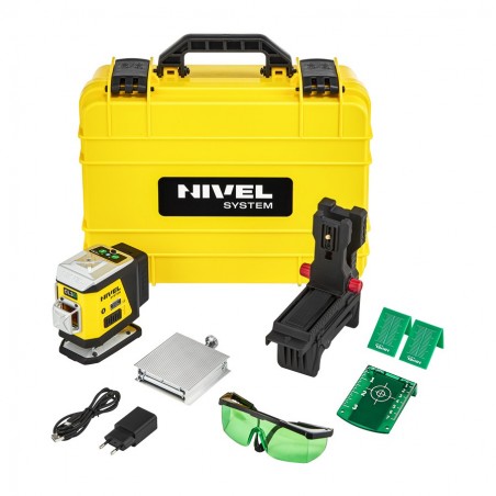 Laser krzyżowy czerwony 4x360 Nivel System CL4R