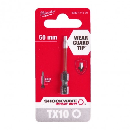 Bit udarowy Torx TX10 50 mm Milwaukee Shockwave Impact Duty