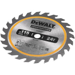 Tarcza tnąca do drewna 115x9,5mm 24Z DeWalt DT20420