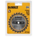 Tarcza tnąca do drewna 115x9,5mm 24Z DeWalt DT20420