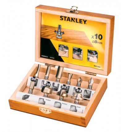 Zestaw frezów do drewna Stanley STA80020 + skrzynka