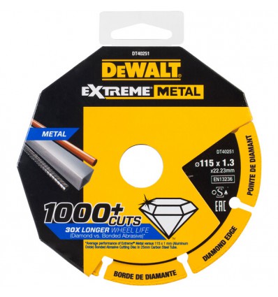 Tarcza diamentowa do metalu 115x22,23x1,3 mm DeWalt Extreme