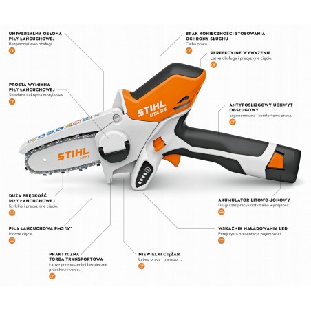 Piła łańcuchowa do drewna Stihl GTA26 SET