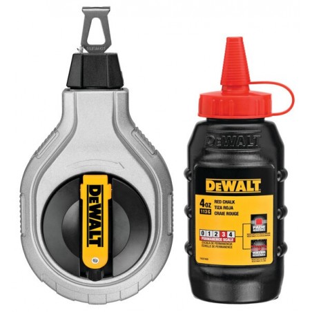 Zestaw Sznur traserski +czerwona kreda niebieska Dewalt DWHT47408-0
