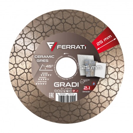 Tarcza tnąca diamentowa 125x22,23mm Ferrati Gradi F20104
