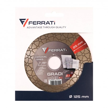 Tarcza tnąca diamentowa 125x22,23mm Ferrati Gradi F20104